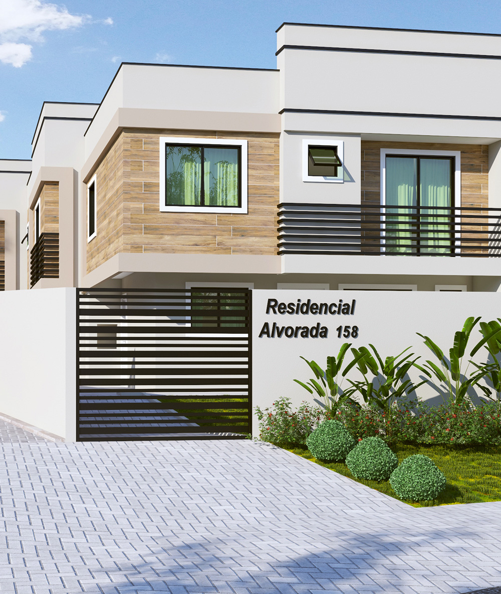 FACHADA E FRENTE RESIDENCIAL ALVORADA